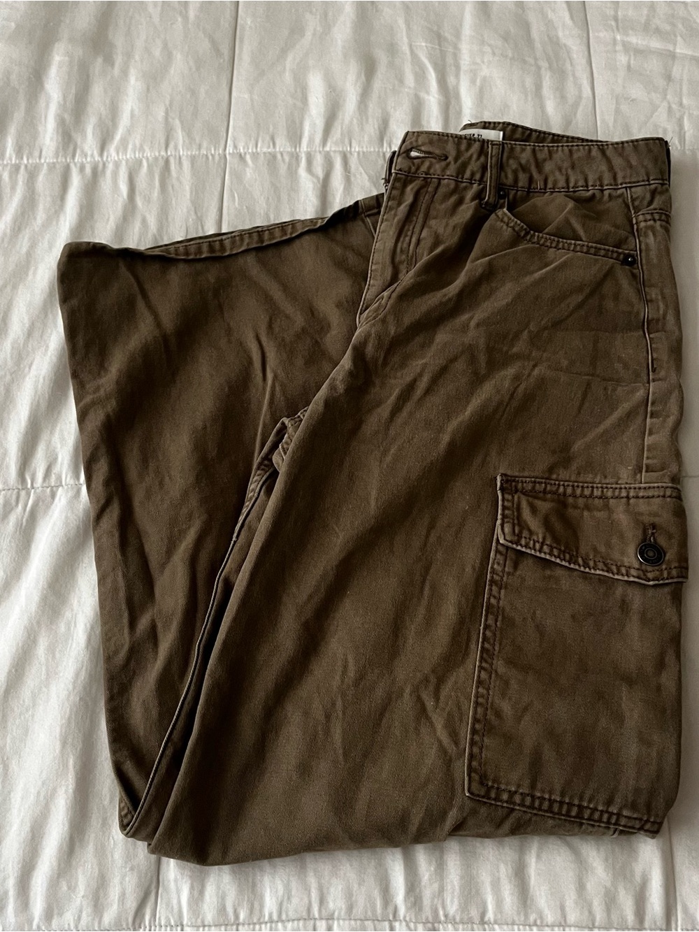 Forever 21 Dark Brown Cargo Pants with Side Pocket